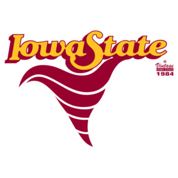 1984 Iowa State Cropped Hoodie Design
