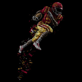 Football Player Words Design