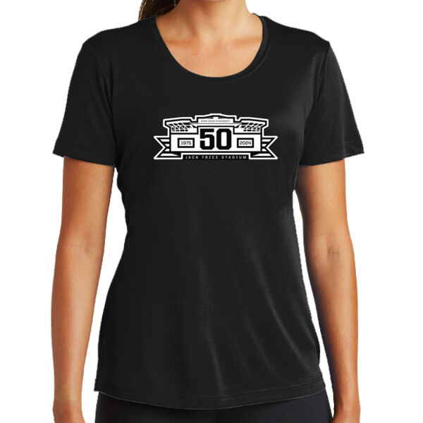 Jack Trice Ladies Black Competitor Tee Thumbnail