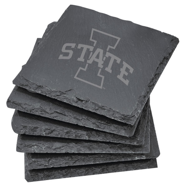 ISU Slate 6-Piece Coaster Set Thumbnail