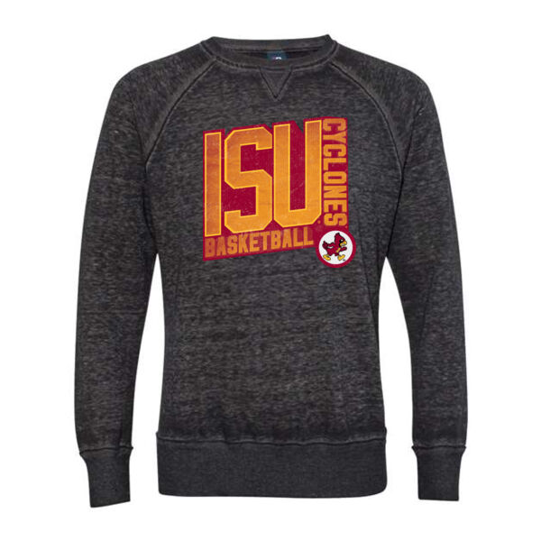 Retro Basketball Distressed Black Crew Thumbnail